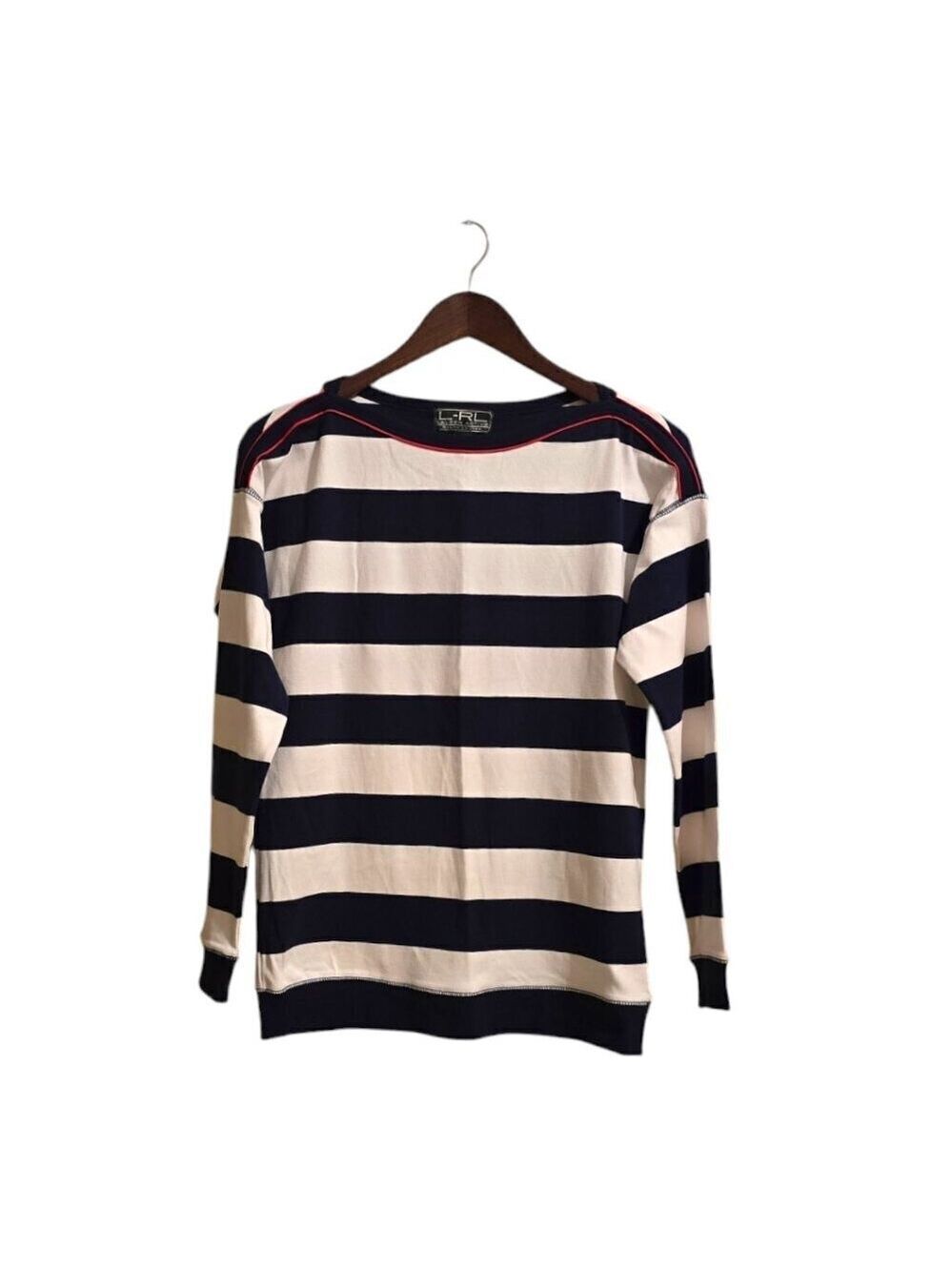 Ralph Lauren Active Striped Nautical Boatneck Long Sleeve Top Sz XS